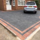 Charcoal Block Paved Driveway in Stanway, with a Brindle Border 1