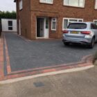 Charcoal Block Paved Driveway in Stanway, with a Brindle Border 2